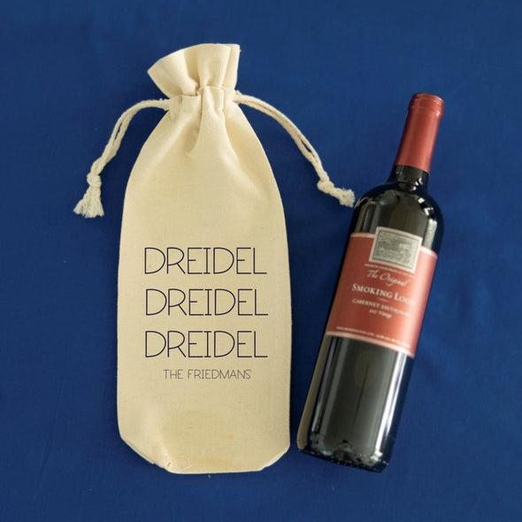 Personalized Hanukkah Wine Gift Bags