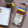 Personalized Wallet and Money Clip - Black or Brown - Brown1Line - JDS